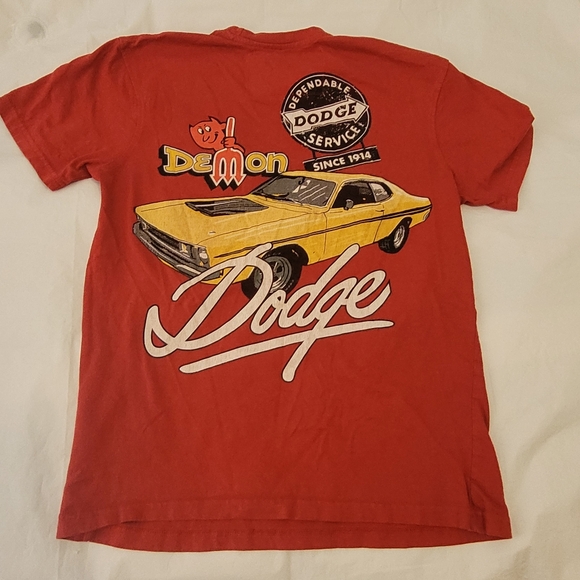 Dodge X Reason Dodge Demon Graphic T-Shirt Mens Medium Double-Sided Red - Picture 1 of 5